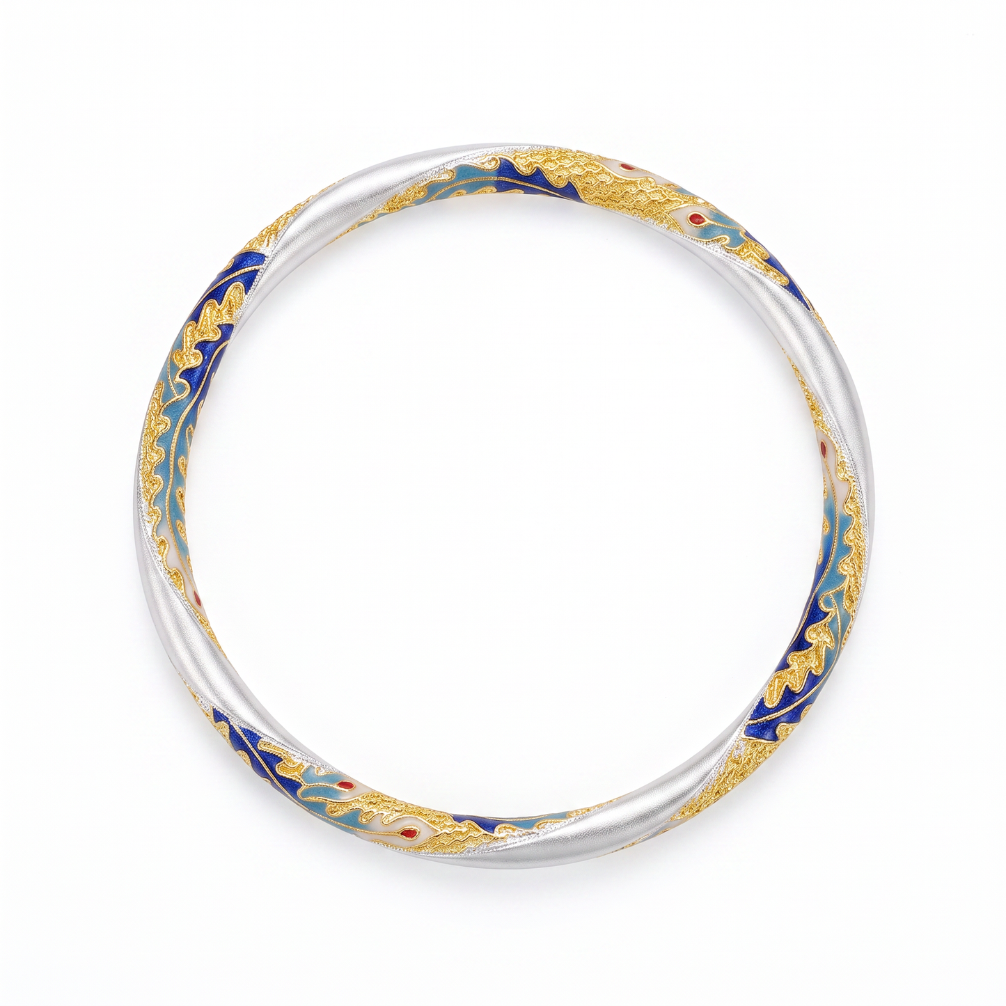 9999 Silver Blue Nature Bracelet