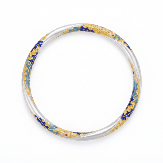 9999 Silver Blue Nature Bracelet
