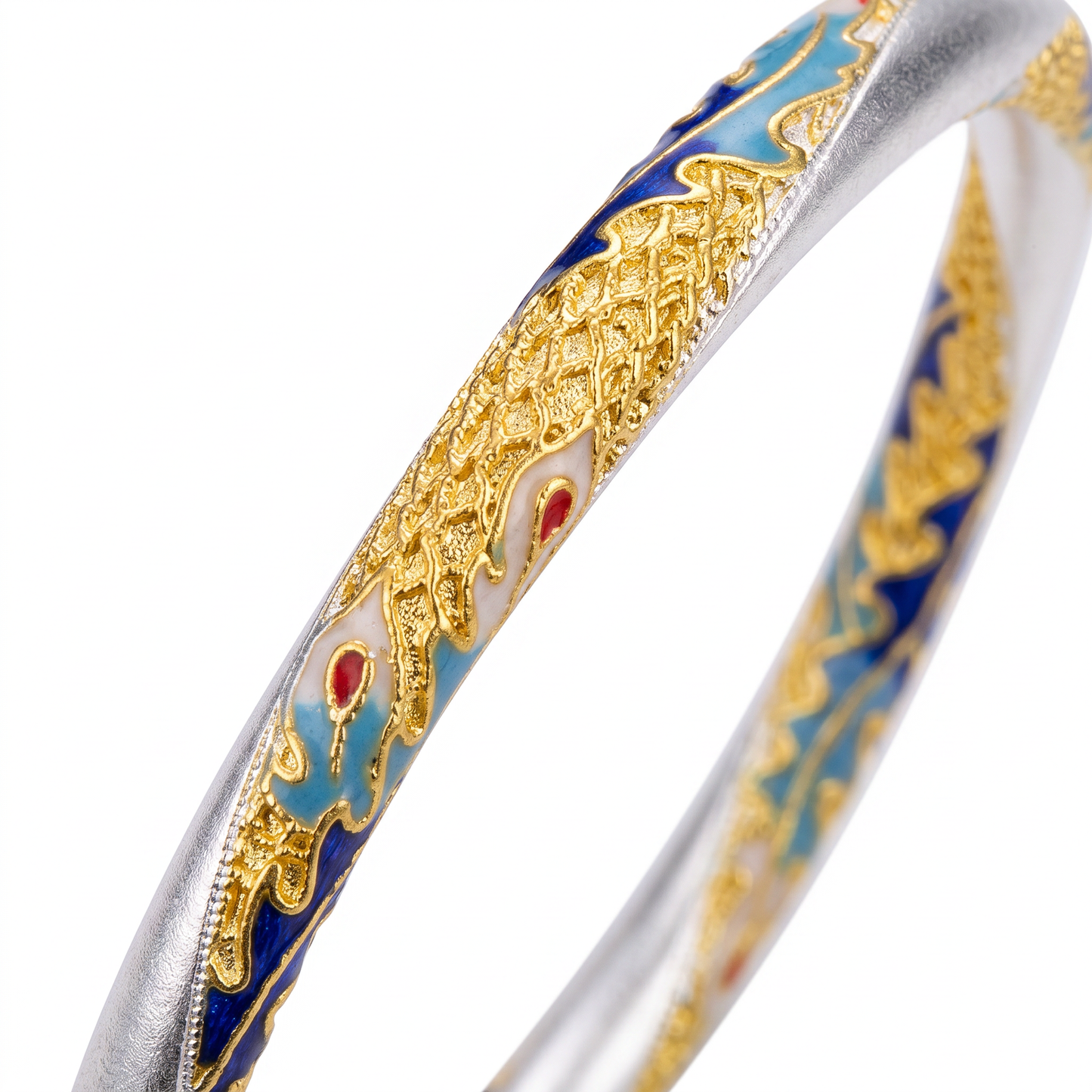 9999 Silver Blue Nature Bracelet
