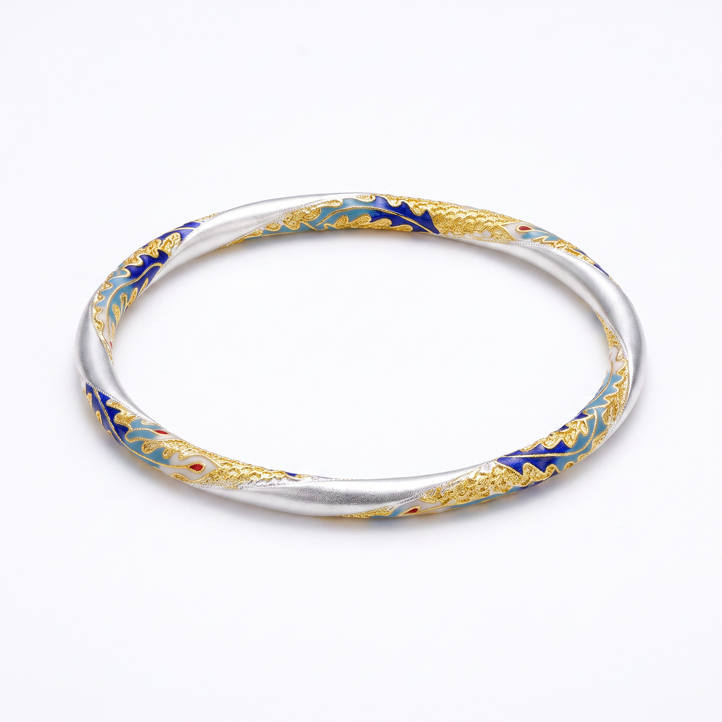 9999 Silver Blue Nature Bracelet