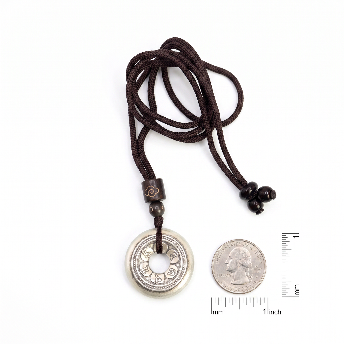 999.9 Pure Silve Symbols Necklace