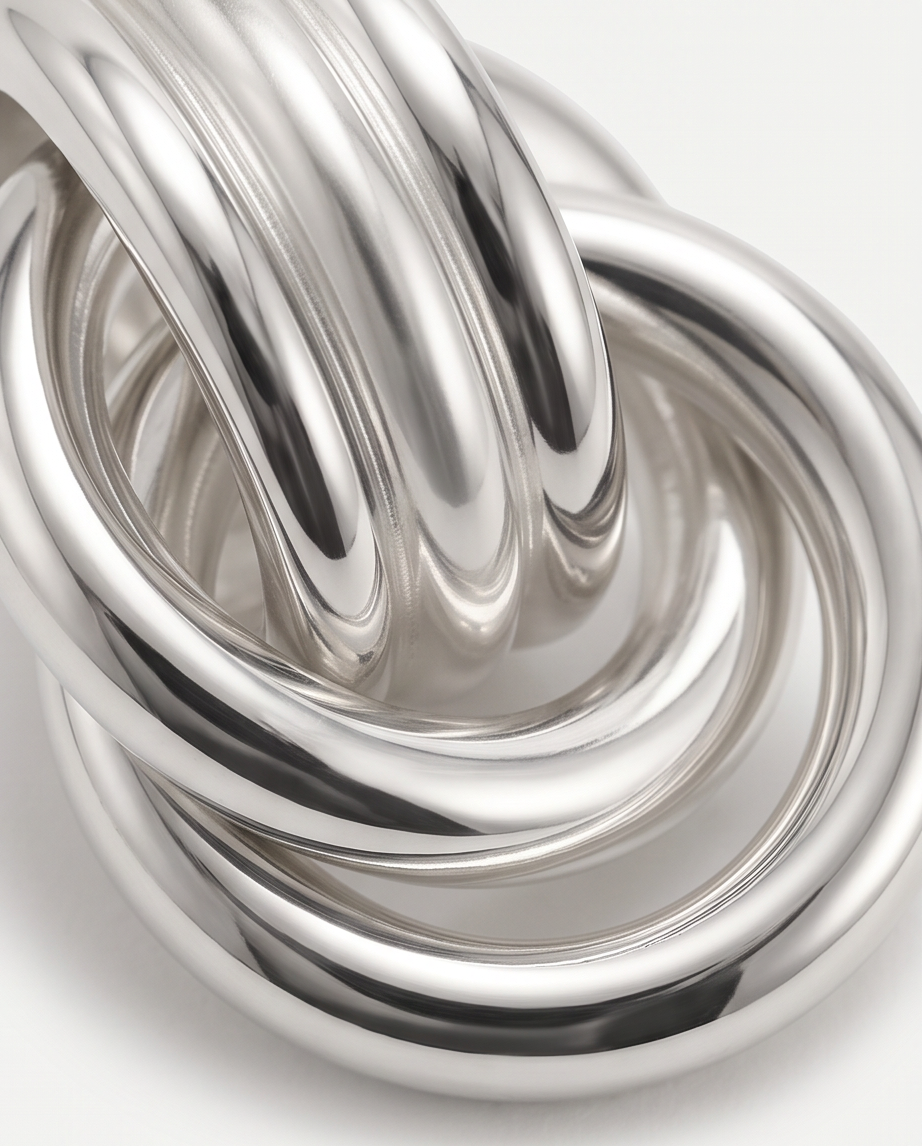 Sculptural Silver Knot Earrings