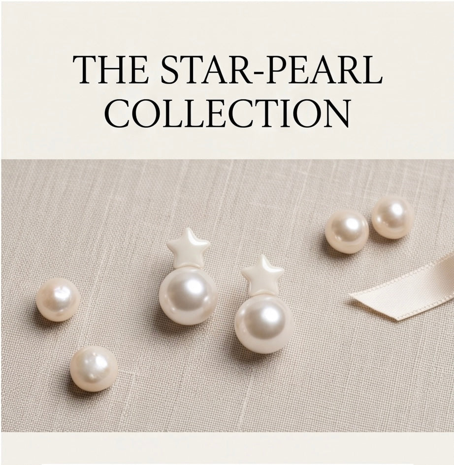 Star & Pearl Stud Earrings