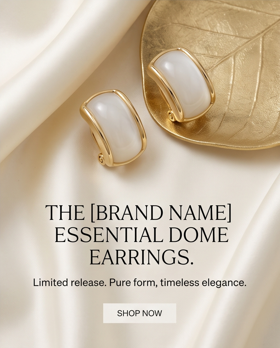 Curved yellow trimmed pearl earrings