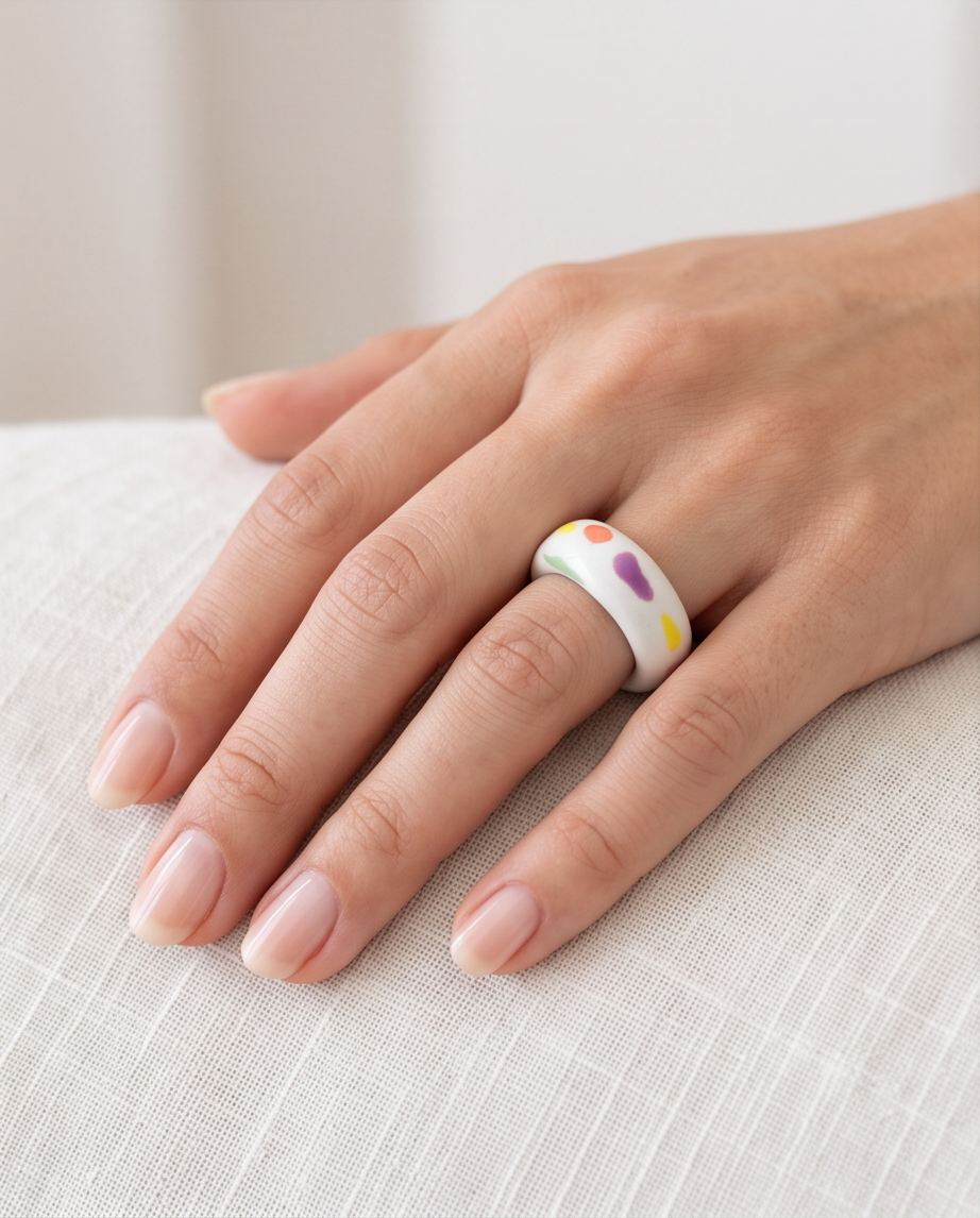 Paint dots ceramic ring