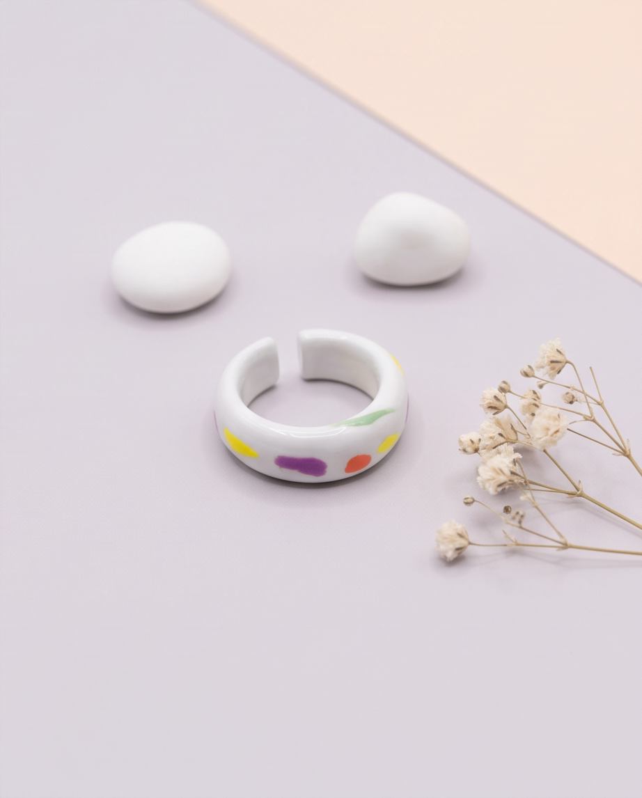 Paint dots ceramic ring