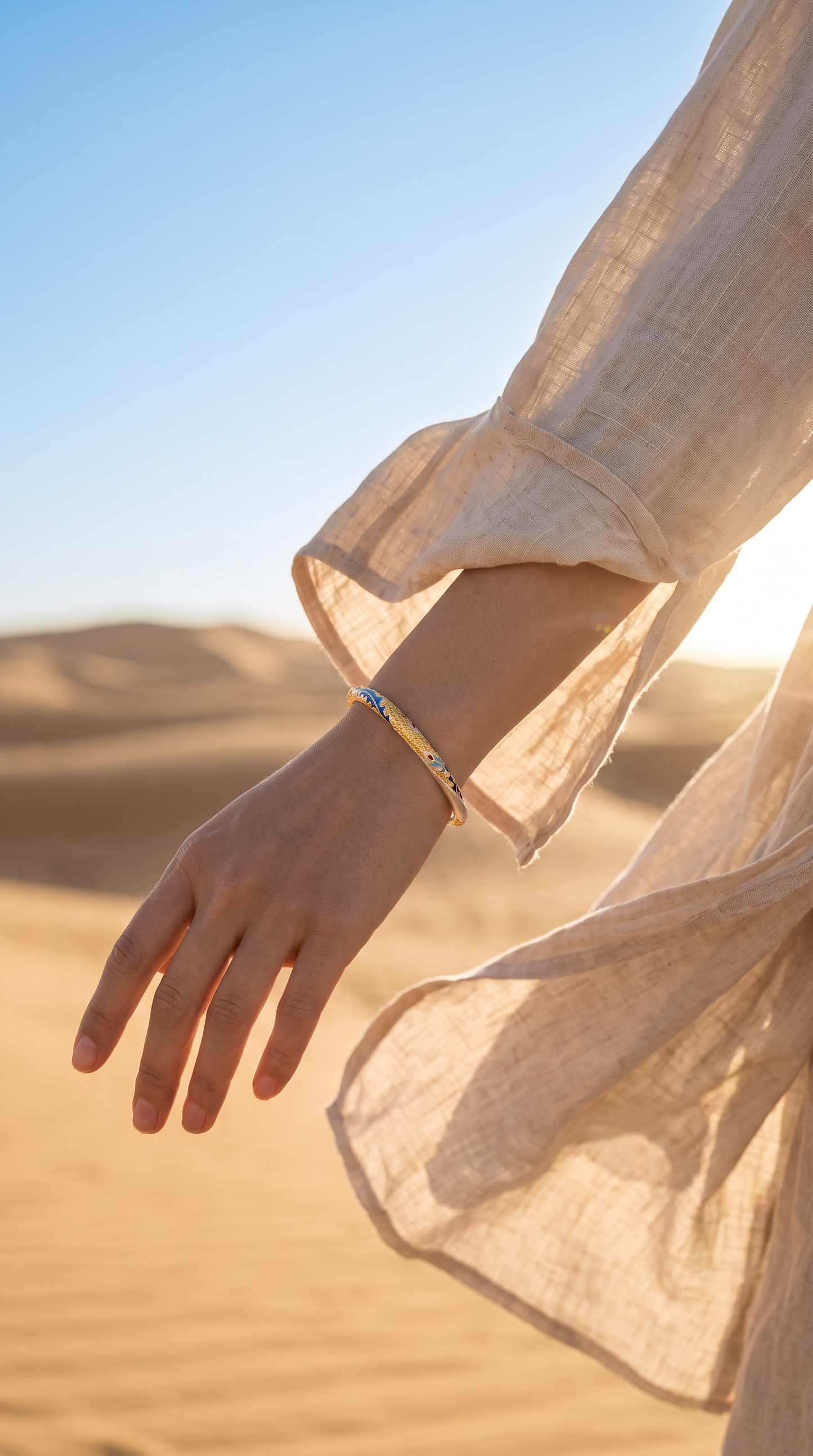 9999 Silver Blue Nature Bracelet